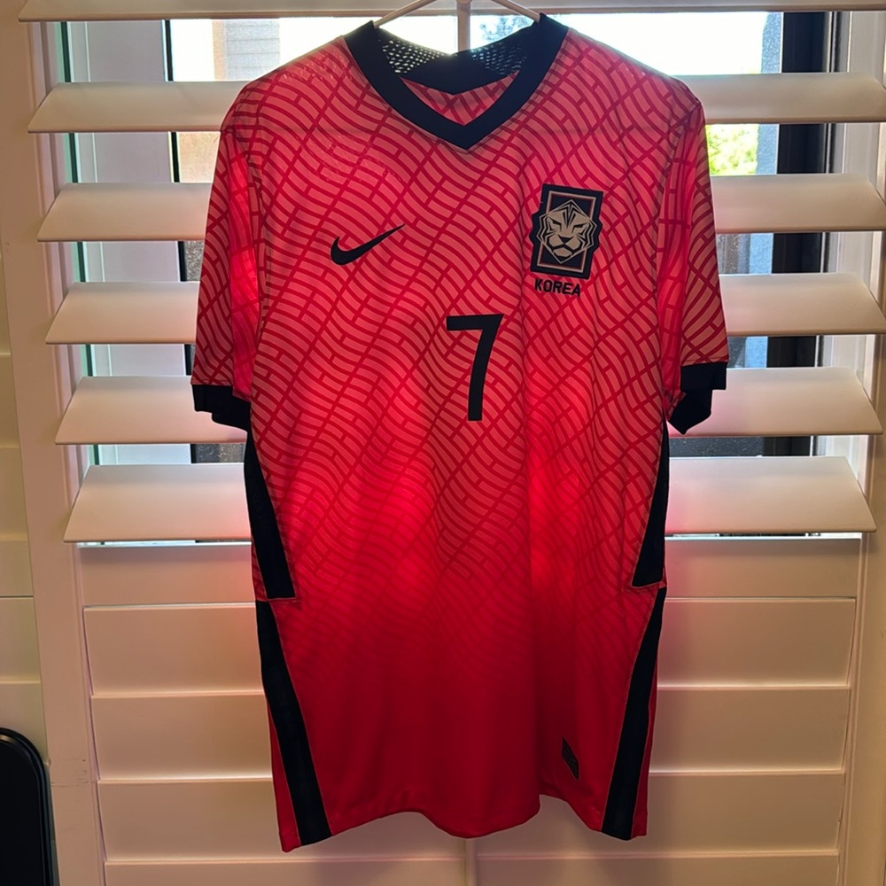 Nike Red and Black Korea Soccer Jersey HM Son - Son Heung-min LAFC